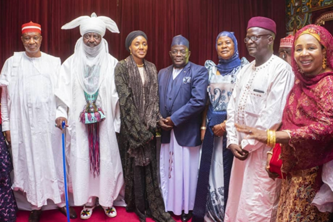 The Emir of Kano has hosted a dinner for his guests at his palace
